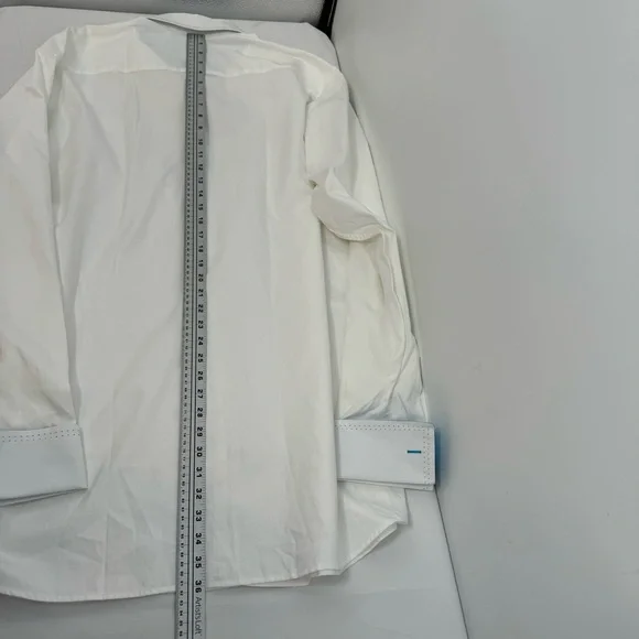 NWT Axxess Button Down Shirt Men’s 5XL White 100% Cotton French Cuffs